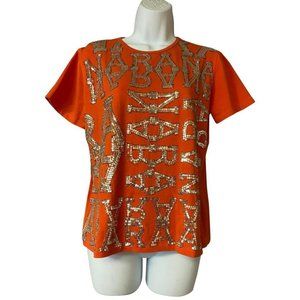 NARAMAGLIE Orange Embellished L Blouse